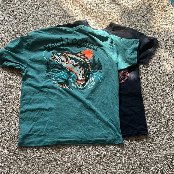 Kids Graphic Tees - Green & Black - Picture 2 of 2